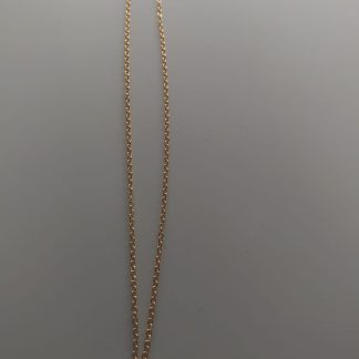 Collar dorado fino con colgante de una perla blanca