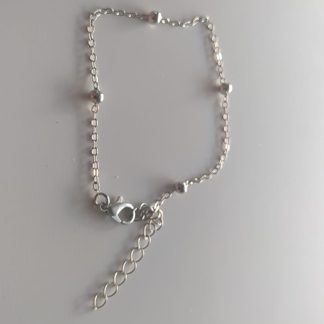 Pulsera de cadena plateada gruesa de eslabones estilo cubano